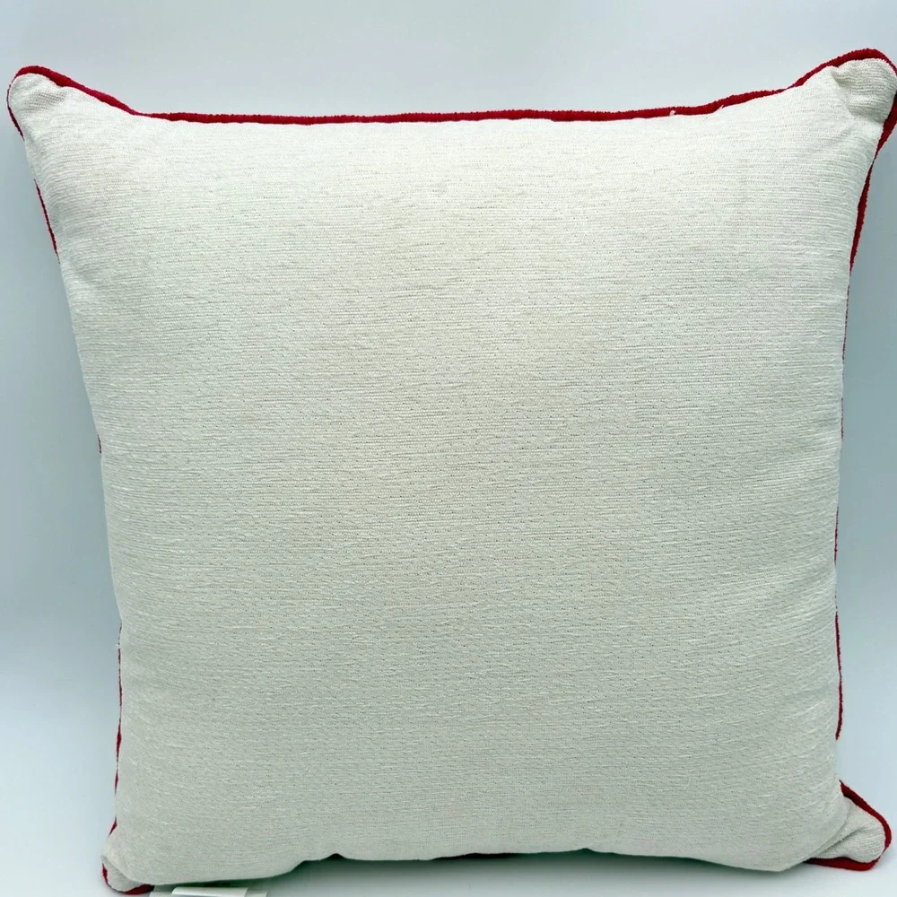 Christmas Santa Hot Air Balloon Beaded Decorative Throw Pillow Holiday‎ Decor
